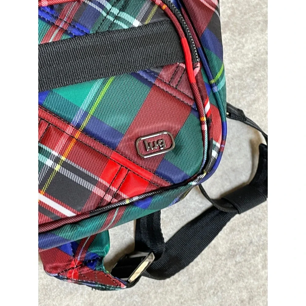 Lug Legacy Quilted Convertible Backpack Highland Multi Plaid Tote Bag NEW